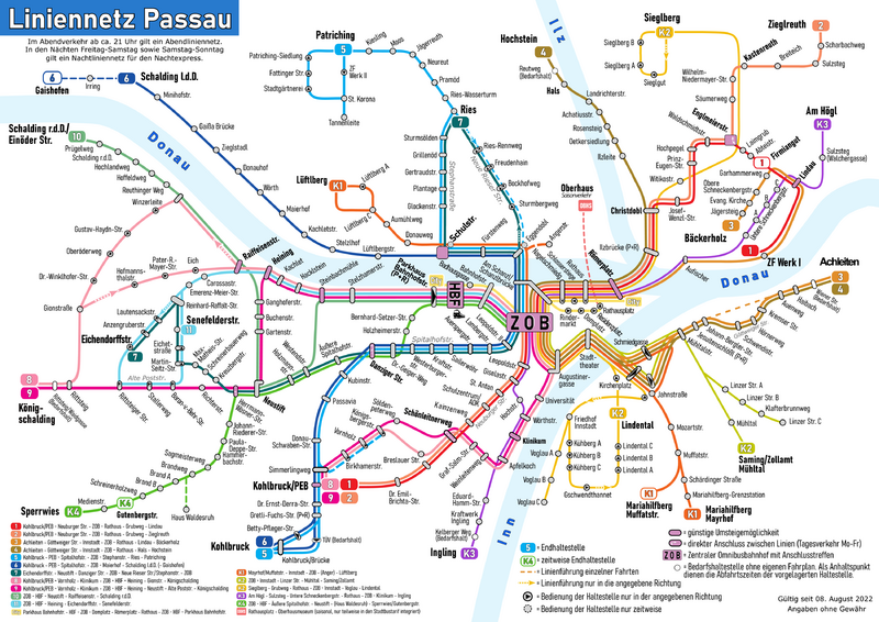Linienplan Passau