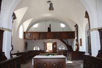 Das Innere der Kirche vom Altarraum aus
